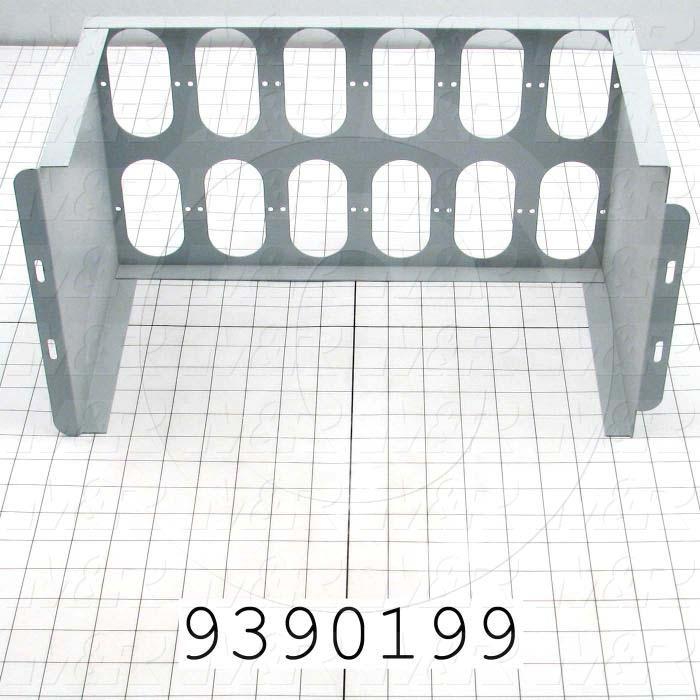 Fabricated Parts, Capacitors Rack, 16.40 in. Length, 8.50 in. Width, 8.00 in. Height, 18 GA Thickness