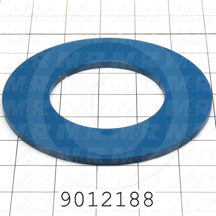 Fabricated Parts, Carousel Distance Bottom Ring, 5.50 in. Diameter, 0.19 in. Thickness, Painted Blue Finish