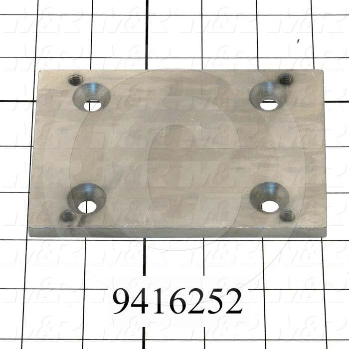 Fabricated Parts, Carr. Cylinder Plate 5.11", 5.11 in. Length, 3.50 in. Width, 0.31 in. Thickness