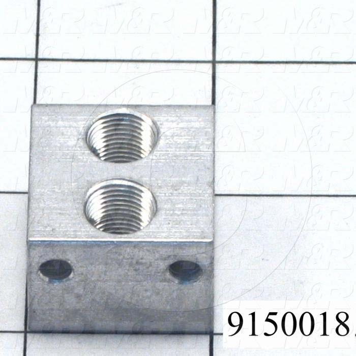 Fabricated Parts, Carriage Air Connector, 1.00 in. Length, 1.00 in. Width, 0.75 in. Height