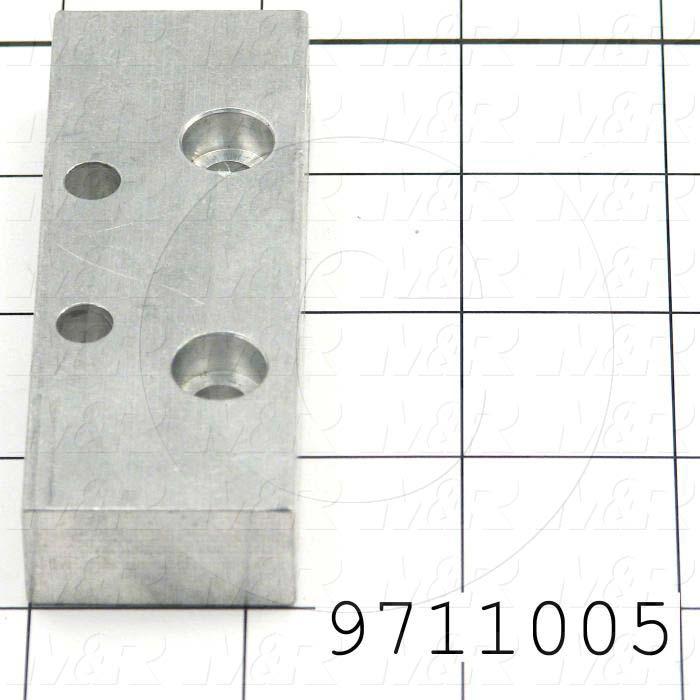 Fabricated Parts, Carriage Half Plate 3.5", 3.50 in. Length, 1.25 in. Width, 0.63 in. Thickness