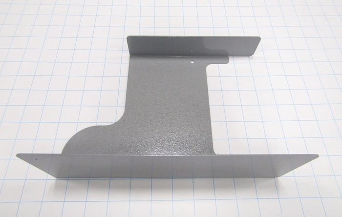 Fabricated Parts, Carriage Right Cover, 10.71 In. Length, 7.55 in. Width, 3.84 in. Height, 16 GA Thickness, Painted  Grey Finish