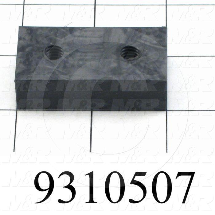 Fabricated Parts, Carriage Sliding Pad, 2.00 in. Length, 1.00 in. Width, 0.56 in. Thickness