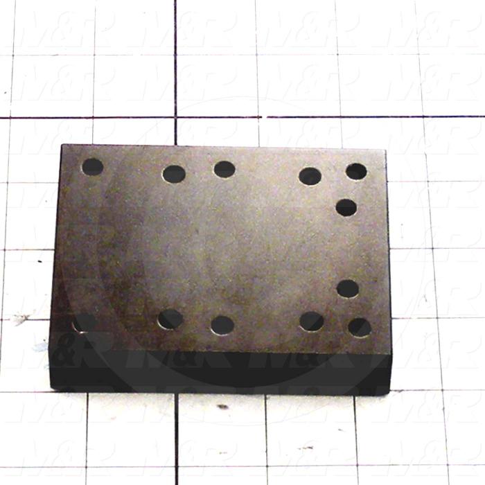 Fabricated Parts, Carriage Spacer, 3.81 in. Length, 3.00 in. Width, 0.75 in. Thickness