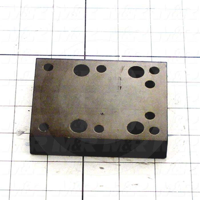 Fabricated Parts, Carriage Spacer, 3.81 in. Length, 3.00 in. Width, 0.75 in. Thickness