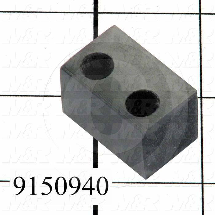 Fabricated Parts, Carriage Stop Rear, 1.13 in. Length, 0.75 in. Width, 0.75 in. Height