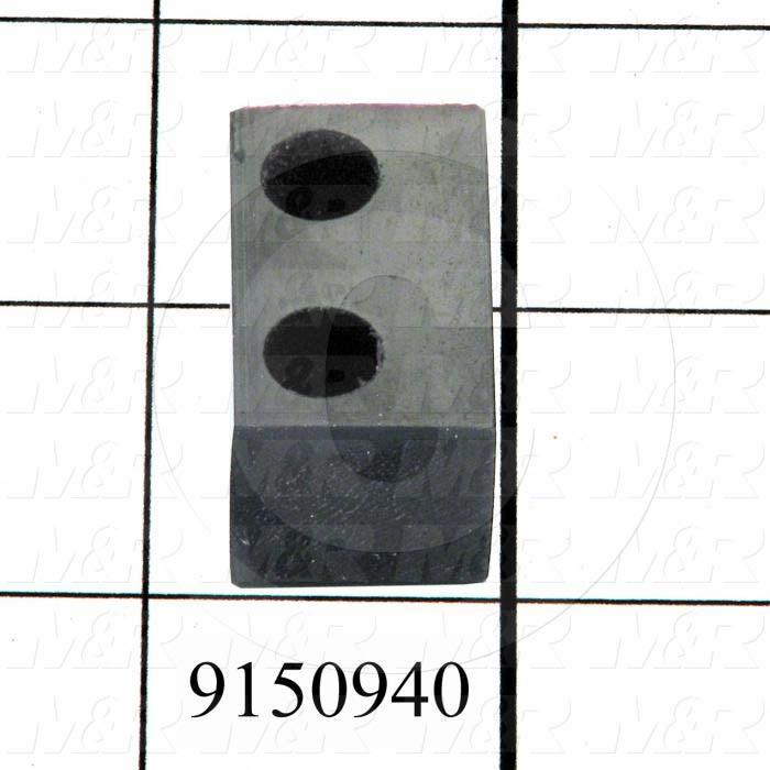 Fabricated Parts, Carriage Stop Rear, 1.13 in. Length, 0.75 in. Width, 0.75 in. Height