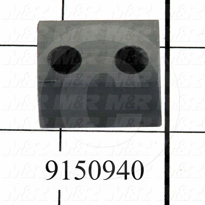 Fabricated Parts, Carriage Stop Rear, 1.13 in. Length, 0.75 in. Width, 0.75 in. Height
