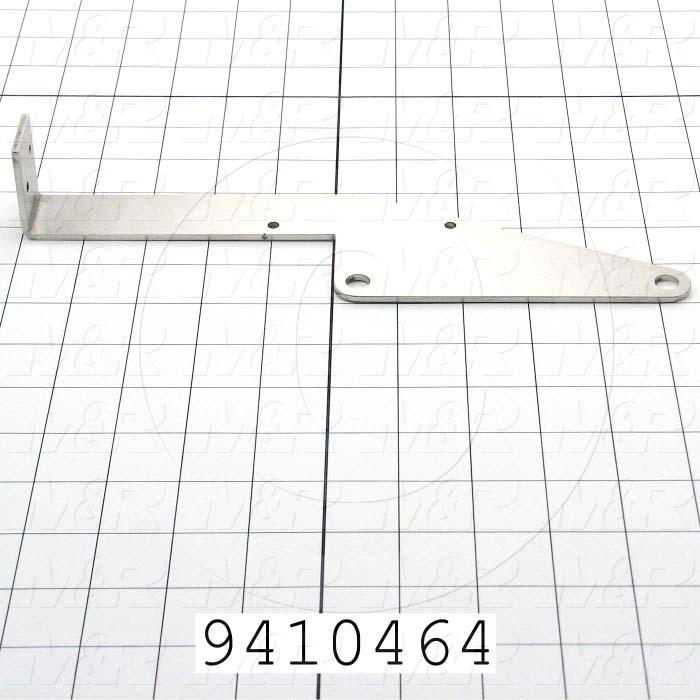 Fabricated Parts, Carrier Holder-Right, 10.50 in. Length, 2.75 in. Width, 1.69 in. Height, 11 GA Thickness