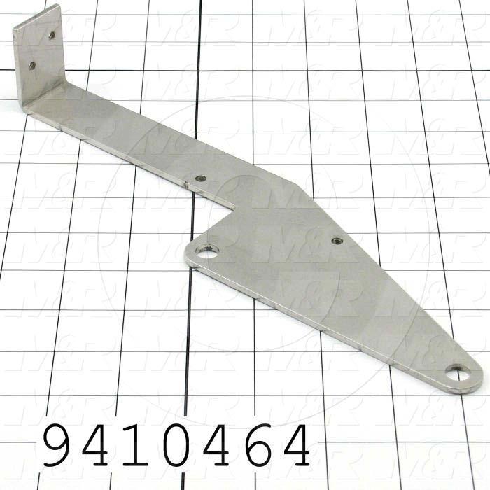 Fabricated Parts, Carrier Holder-Right, 10.50 in. Length, 2.75 in. Width, 1.69 in. Height, 11 GA Thickness