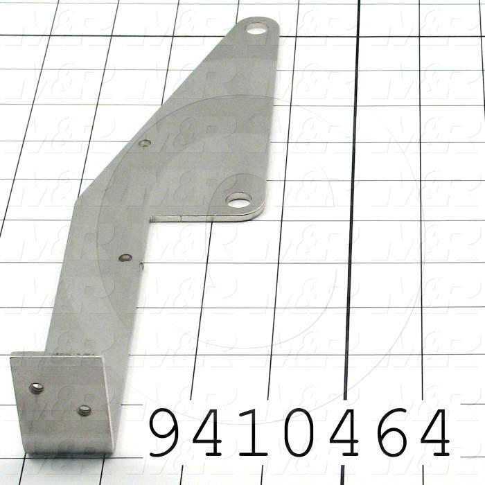 Fabricated Parts, Carrier Holder-Right, 10.50 in. Length, 2.75 in. Width, 1.69 in. Height, 11 GA Thickness