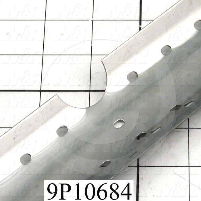 Fabricated Parts, Center Reflective Mirror, 22.00 in. Length, 2.28 in. Width, 20 GA Thickness