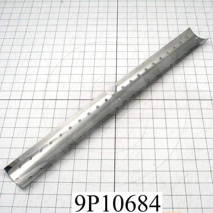 Fabricated Parts, Center Reflective Mirror, 22.00 in. Length, 2.28 in. Width, 20 GA Thickness
