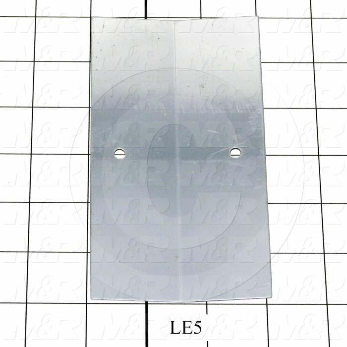 Fabricated Parts, Center Reflector, 5.78 in. Length, 3.00 in. Width, 0.050 in. Thickness, Bright Mill Finish Finish