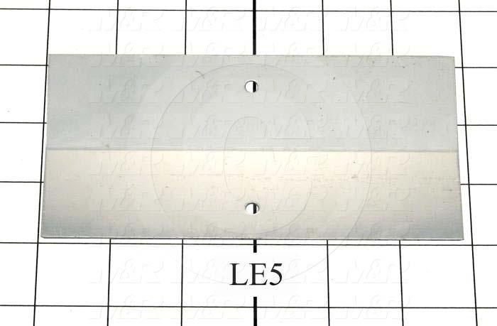 Fabricated Parts, Center Reflector, 5.78 in. Length, 3.00 in. Width, 0.050 in. Thickness, Bright Mill Finish Finish