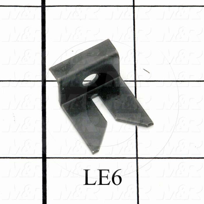 Fabricated Parts, Centering Clip, 1.06 in. Length, 0.75 in. Width, Black Oxide Finish