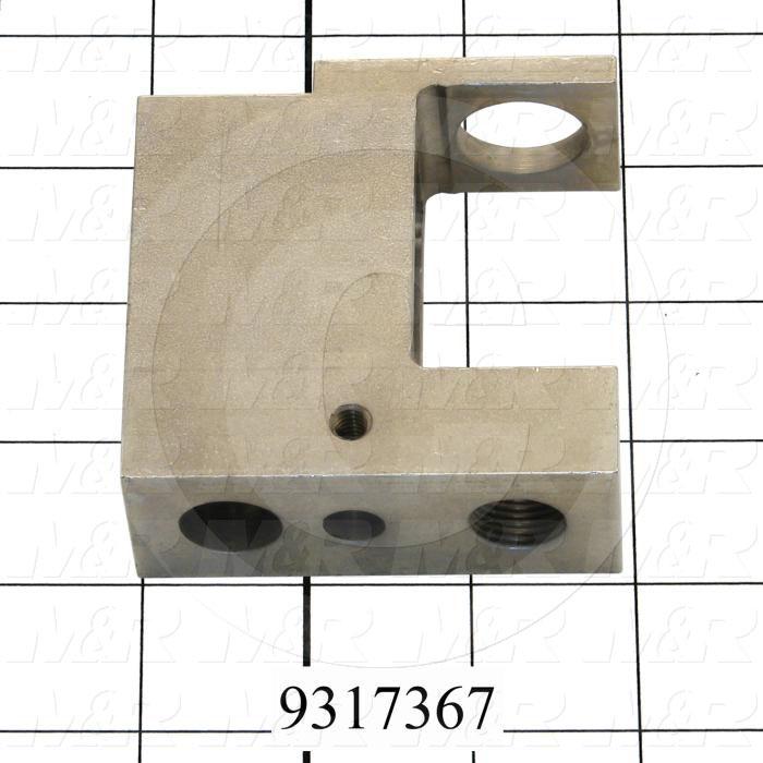 Fabricated Parts, Chain Bracket Weldment Ls, 6.44 in. Length, 2.23 in. Width, 2.00 in. Height, Nickel Plated Finish