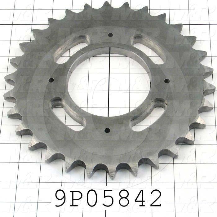 Fabricated Parts, Chain Drive Sprocket, 10.11 in. Diameter, 0.57 in. Thickness