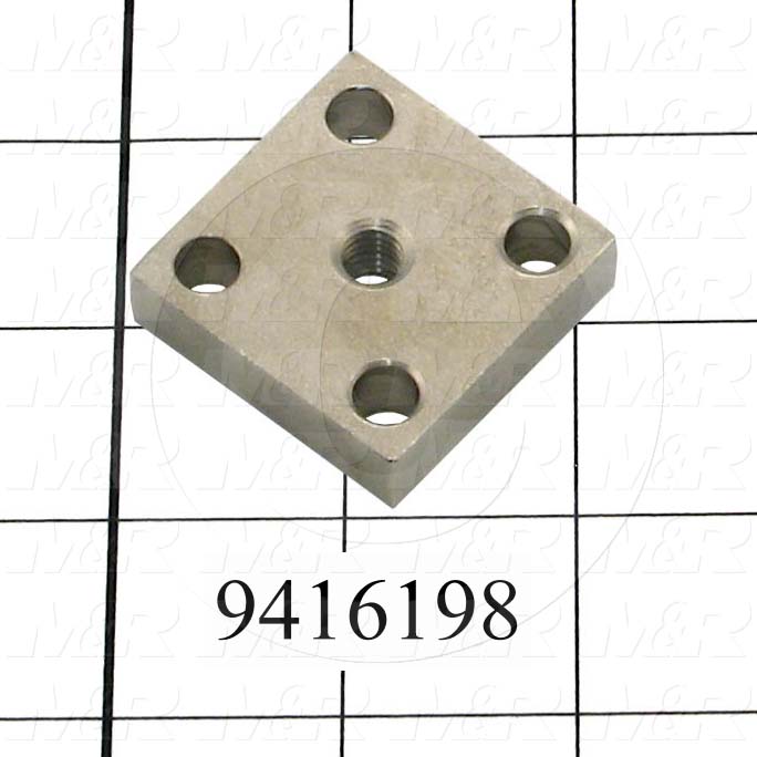 Fabricated Parts, Clamp Nut, 1.50 in. Length, 1.50 in. Width, 0.38 in. Height, OC50001 Nickel Plating Finish