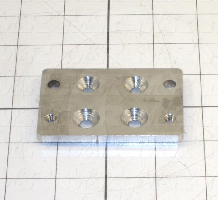 Fabricated Parts, Clamp Spacer Plate, 3.00 in. Length, 2.00 in. Width, 7 GA Thickness