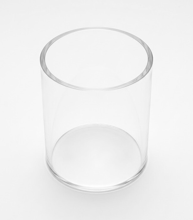 Fabricated Parts, Clear Ink Tube, 5.00 in. Length, 4.25 in. Diameter, 0.15 in. Thickness, As Material Finish