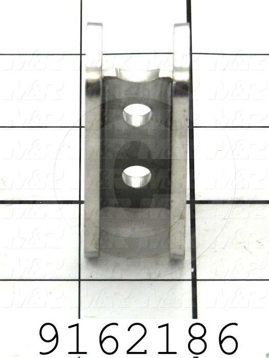 Fabricated Parts, Cleavis Channel, 1.58 in. Length, 0.88 in. Width, 1.00 in. Height