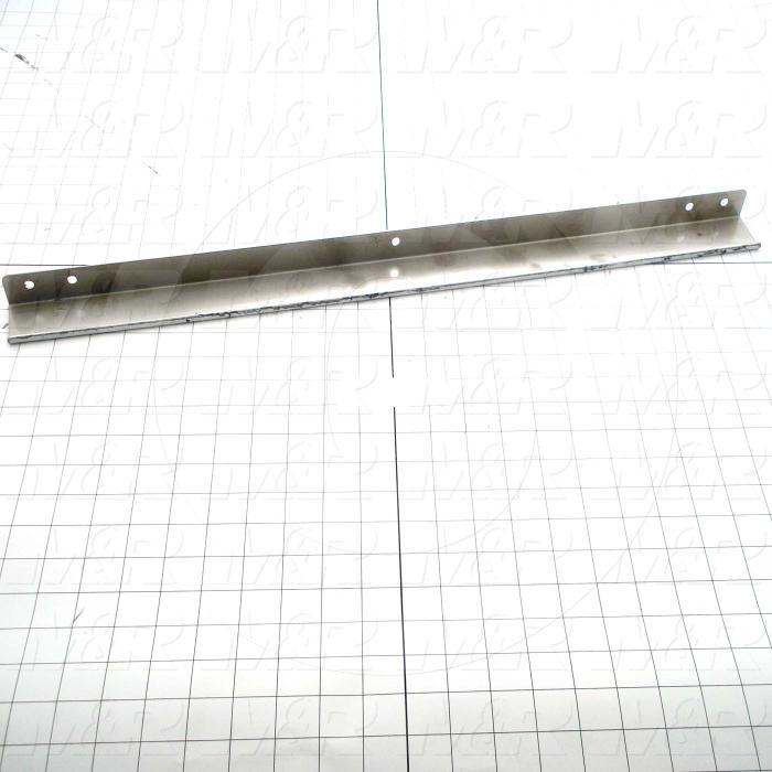 Fabricated Parts, Compression Bar "B", 24.00 in. Length, 2.25 in. Width, 1.25 in. Height, 16 GA Thickness