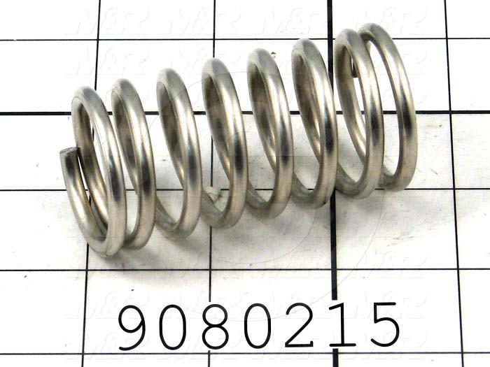 Fabricated Parts, Compression Spring, 2.75 in. Length, 1.40 in. Diameter