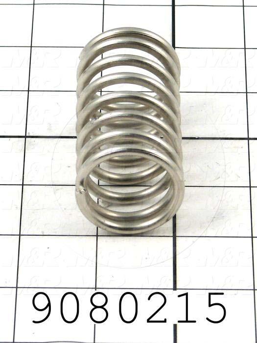 Fabricated Parts, Compression Spring, 2.75 in. Length, 1.40 in. Diameter