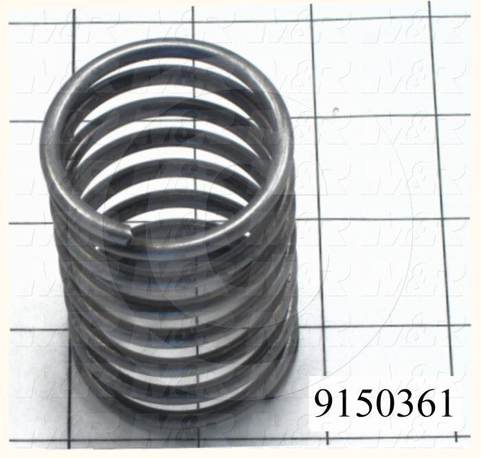 Fabricated Parts, Compression Spring, 2.75 in. Length, 1.80 in. Diameter