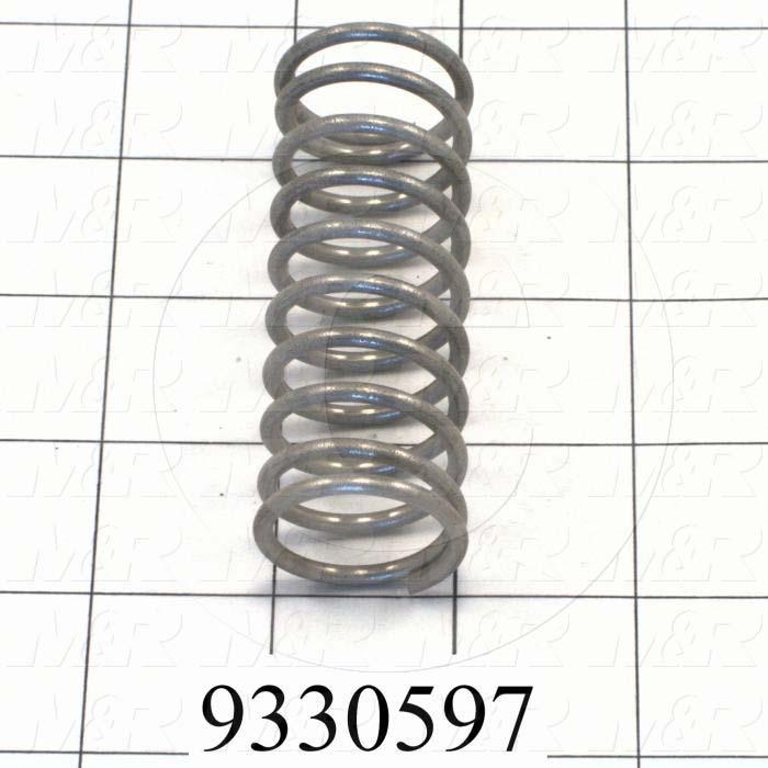Fabricated Parts, Compression Spring, 3.25 in. Length, 1.17 in. Diameter