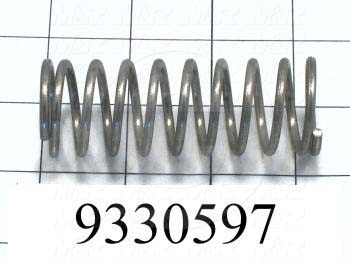 Fabricated Parts, Compression Spring, 3.25 in. Length, 1.17 in. Diameter