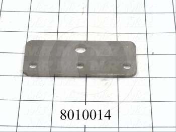 Fabricated Parts, Connector Plate, 3.63 in. Length, 1.50 in. Width, 0.13 in. Thickness