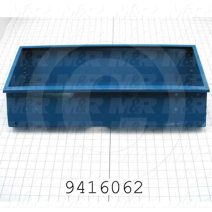 Fabricated Parts, Control Box Weldment, 22.81 in. Length, 9.70 in. Width, 8.02 in. Height, Painted Blue Finish