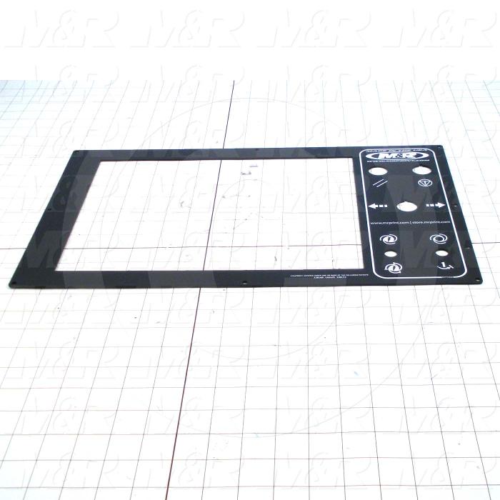 Fabricated Parts, Control Panel, 17.78 in. Length, 11.00 in. Width, 0.08 in. Thickness, OC50000 Black Anodizing Finish