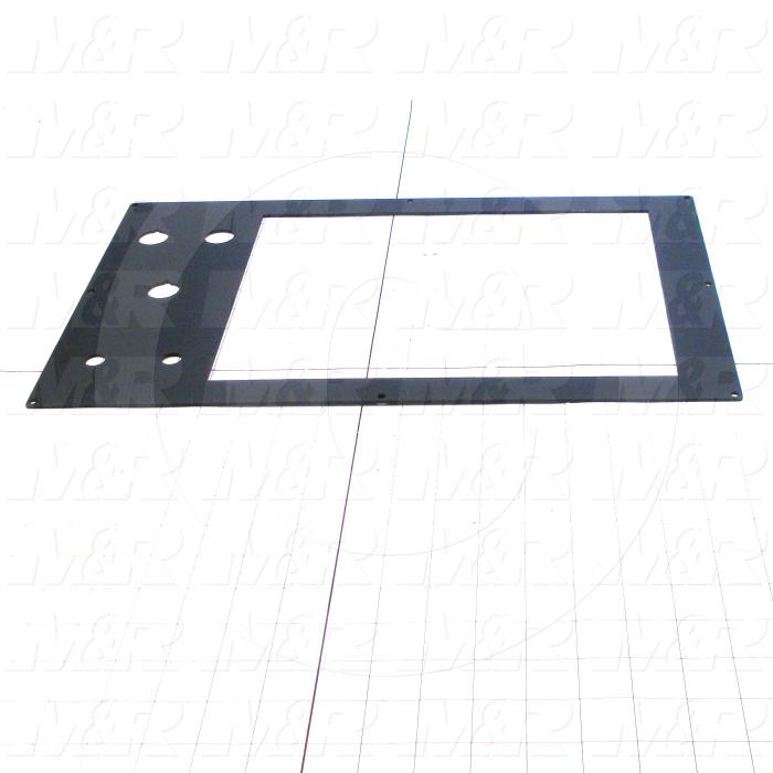Fabricated Parts, Control Panel, 17.78 in. Length, 11.00 in. Width, 0.08 in. Thickness, OC50000 Black Anodizing Finish