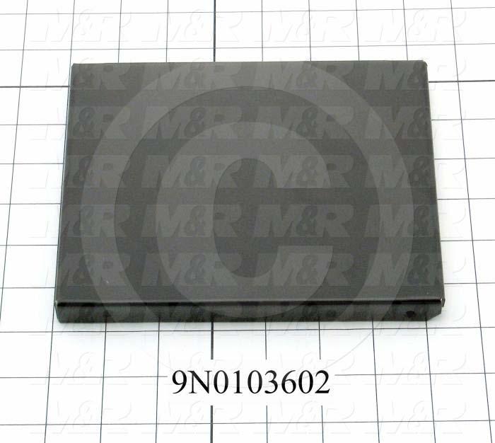 Fabricated Parts, Control Panel Back 3140 Plc, 7.26 in. Length, 5.94 in. Width, 0.69 in. Height, 16 GA Thickness, Satin Black No Texture Finish