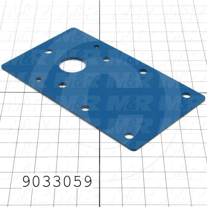 Fabricated Parts, Conveyor Bearing Bracket, 10.00 in. Length, 5.75 in. Width, 10 GA Thickness