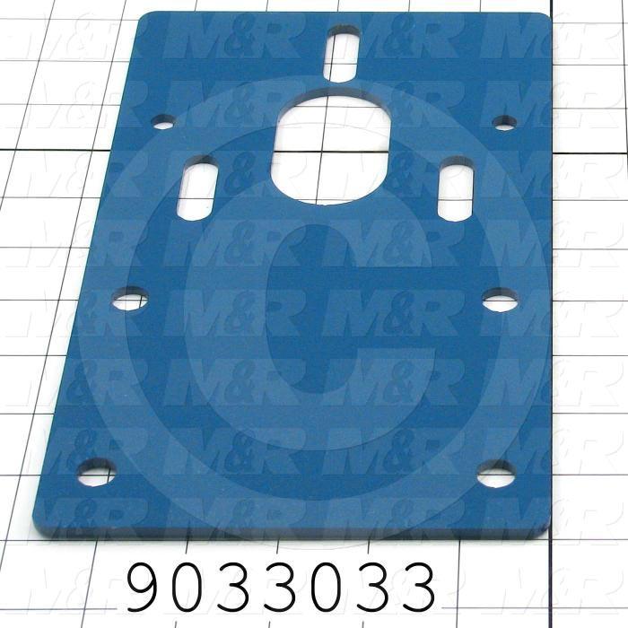 Fabricated Parts, Conveyor Delivery-Bearing Bracket, 10.00 in. Length, 5.75 in. Width, 10 GA Thickness