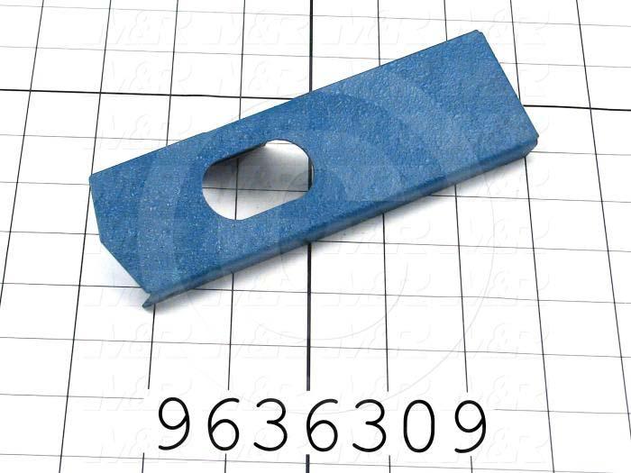 Fabricated Parts, Conveyor End Cup, 6.51 in. Length, 1.83 in. Width, 1.50 in. Height, 18 GA Thickness