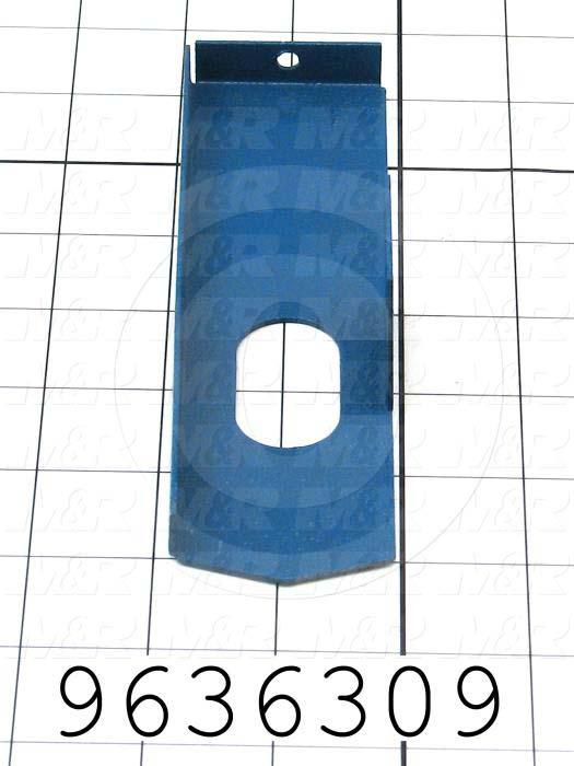 Fabricated Parts, Conveyor End Cup, 6.51 in. Length, 1.83 in. Width, 1.50 in. Height, 18 GA Thickness