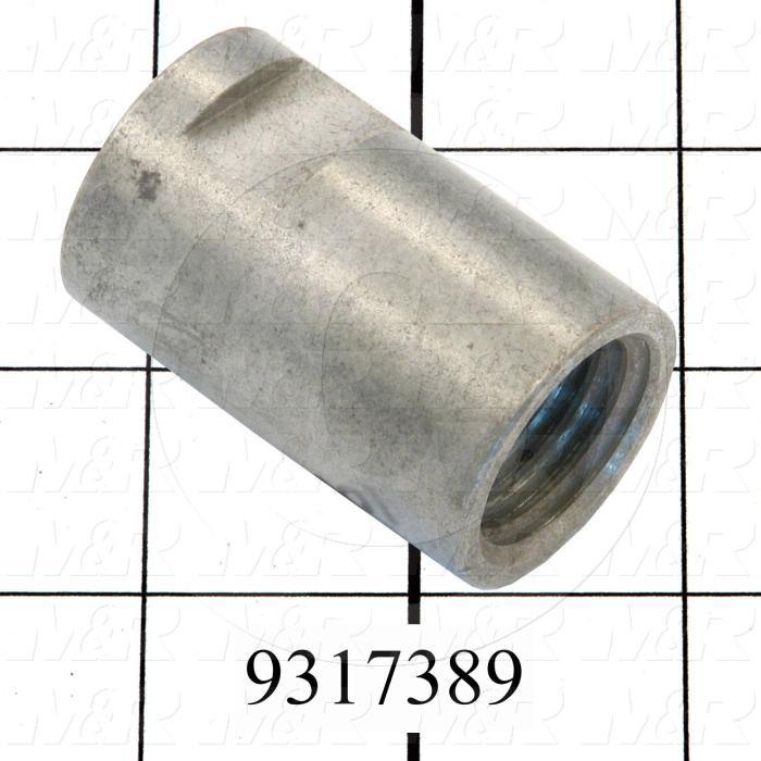 Fabricated Parts, Coupling, 2.00 in. Length, 1.25 in. Diameter, Nickel Plated Finish