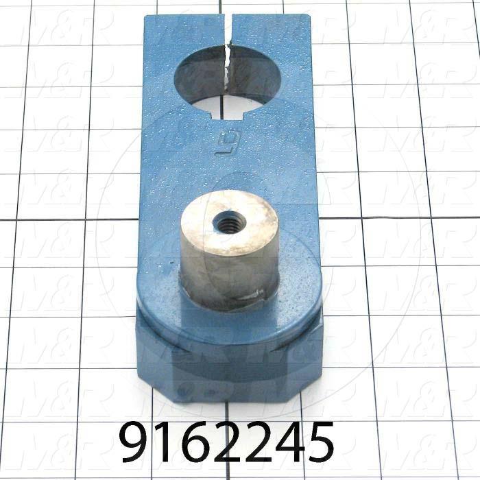 Fabricated Parts, Crank Base Weldment, 7.19 in. Length, 2.50 in. Width, 2.26 in. Height