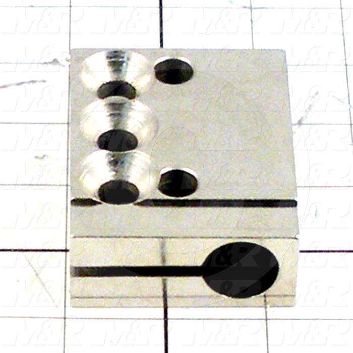 Fabricated Parts, Cylinder Attachment Block, 2.50 in. Length, 2.25 in. Width, 1.00 in. Height