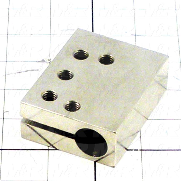 Fabricated Parts, Cylinder Attachment Block, 2.50 in. Length, 2.25 in. Width, 1.00 in. Height