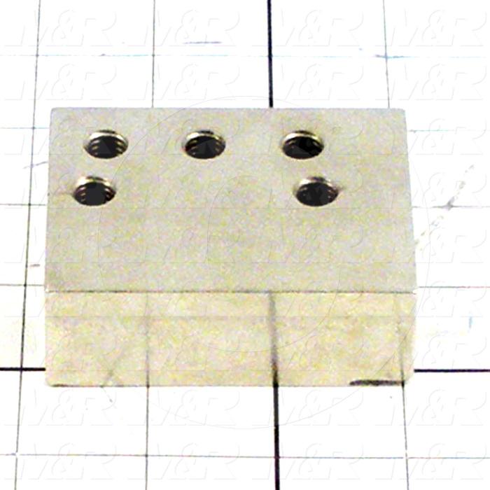 Fabricated Parts, Cylinder Attachment Block, 2.50 in. Length, 2.25 in. Width, 1.00 in. Height