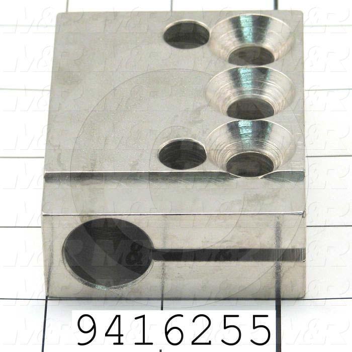 Fabricated Parts, Cylinder Attachment Block, 2.88 in. Length, 2.25 in. Width, 1.00 in. Height
