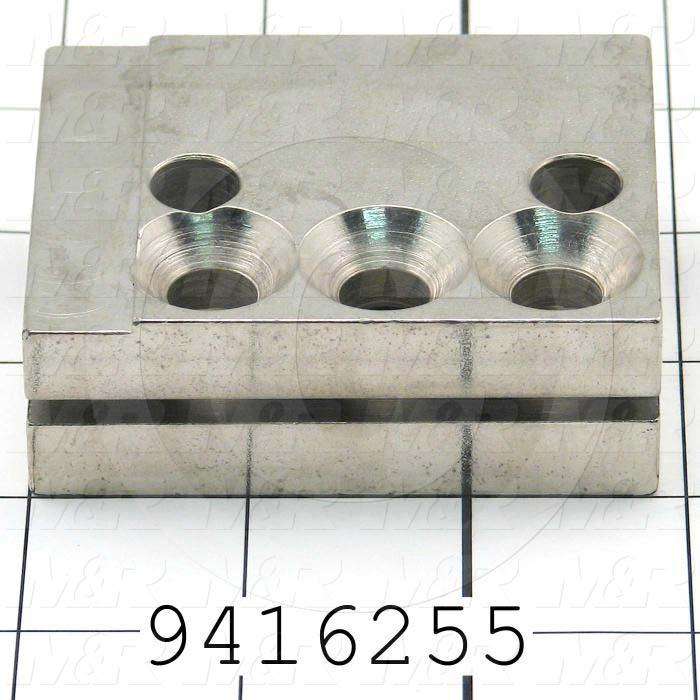 Fabricated Parts, Cylinder Attachment Block, 2.88 in. Length, 2.25 in. Width, 1.00 in. Height