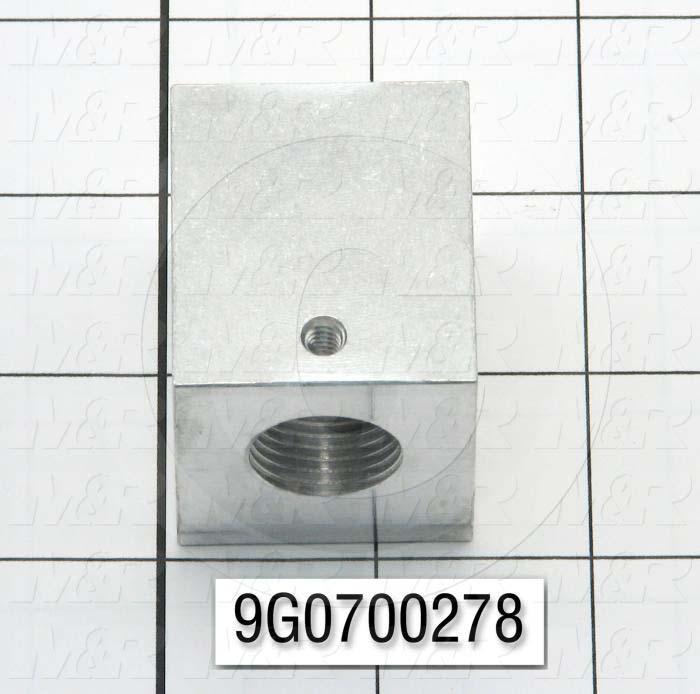 Fabricated Parts, Cylinder Holder/Mount, 1.45 in. Length, 1.38 in. Width, 1.63 in. Height, Plain Finish