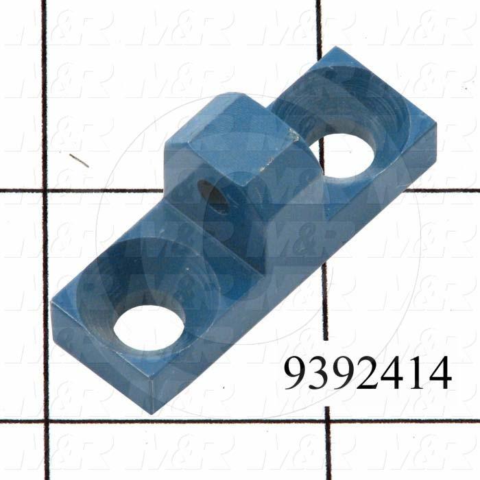 Fabricated Parts, Cylinder Mount Bracket, 1.50 in. Length, 0.50 in. Width, 0.70 in. Height, Painted Blue Finish